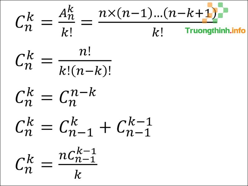 Công thức tổ hợp, chỉnh hợp, hoán vị và các dạng bài tập có lời giải - Tin Công Nghệ