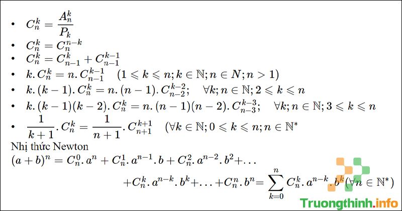 Công thức tổ hợp, chỉnh hợp, hoán vị và các dạng bài tập có lời giải - Tin Công Nghệ