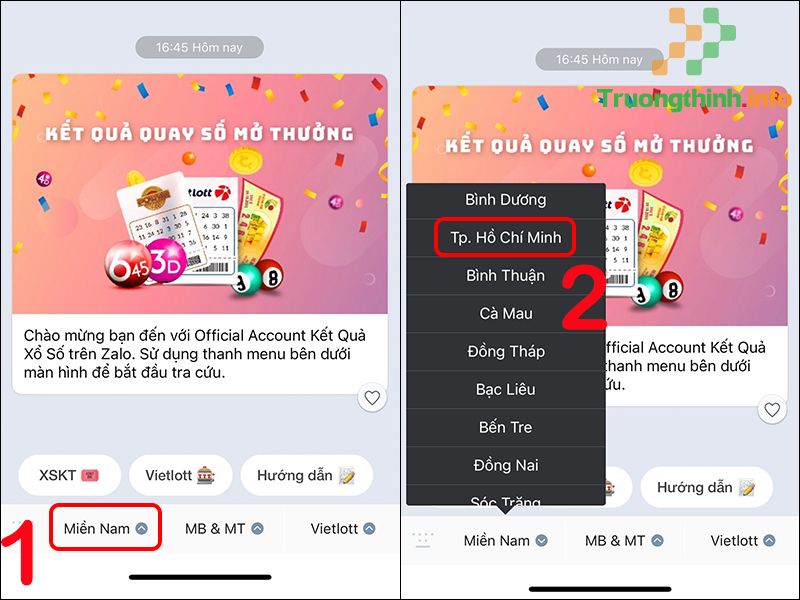 Cách xem kết quả xổ số, Vietlott trên Zalo, đủ 3 miền Bắc-Trung-Nam - Tin Công Nghệ