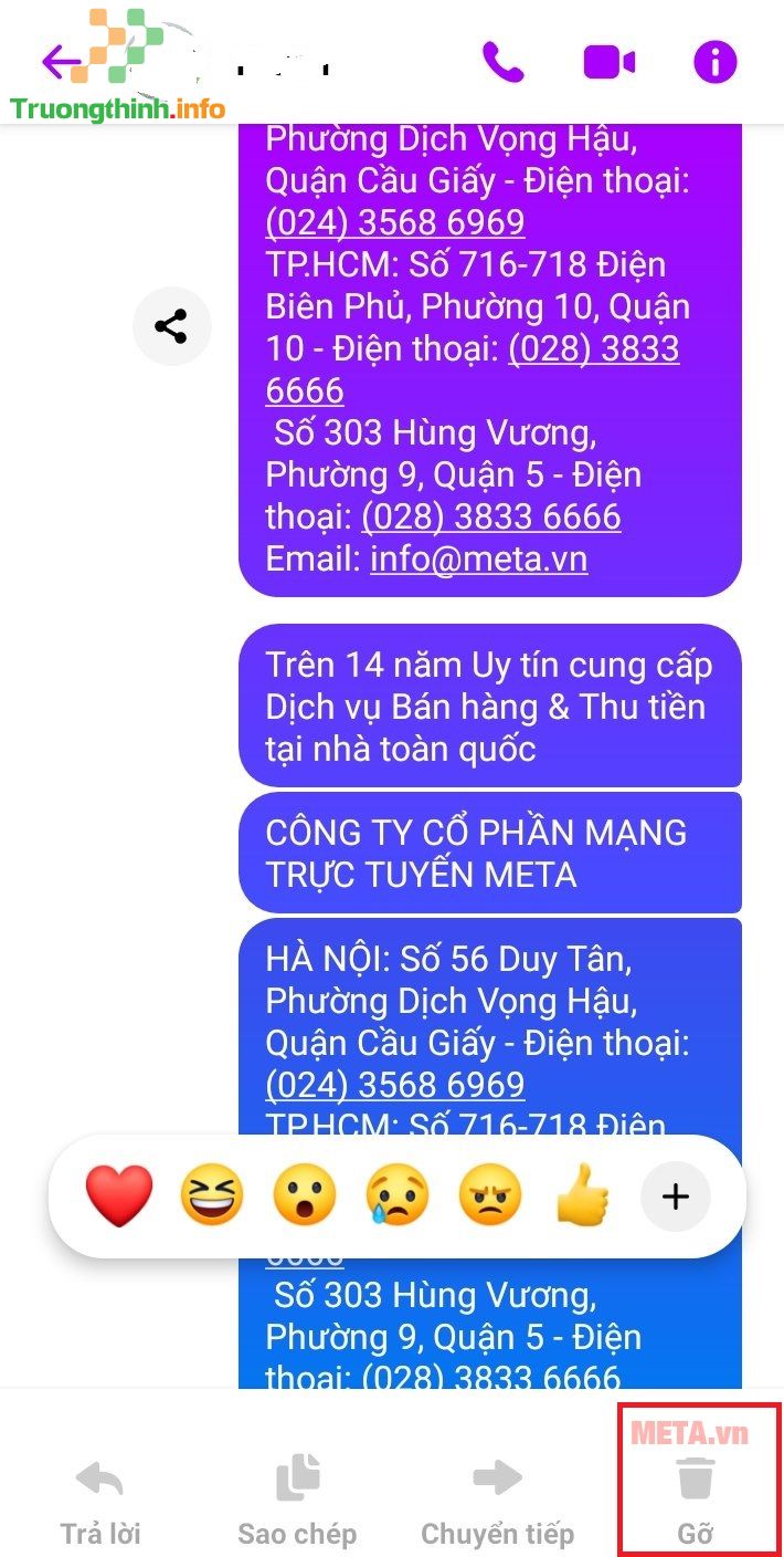                       Cách thu hồi tin nhắn trên messenger Facebook cả 2 bên