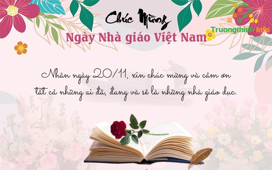                       Thiệp và những lời tri ân cảm ơn thầy cô nhân ngày 20/11 hay nhất