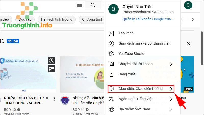Cách bật, tắt chế độ Dark Mode của Youtube trên điện thoại, máy tính - Tin Công Nghệ