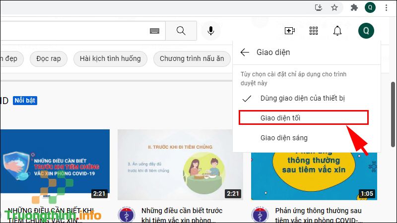Cách bật, tắt chế độ Dark Mode của Youtube trên điện thoại, máy tính - Tin Công Nghệ