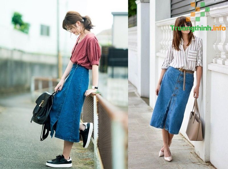                       Cách phối đồ với chân váy dài qua gối: Mặc với áo gì đẹp?