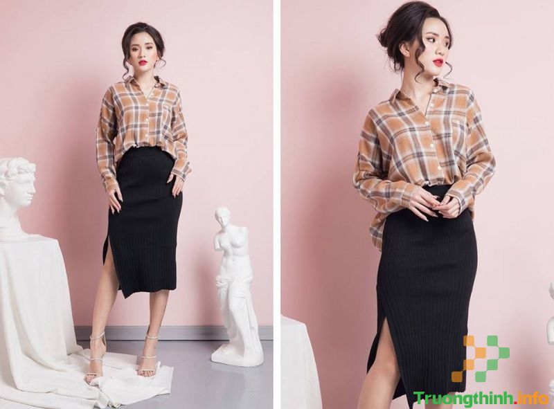                       Cách phối đồ với chân váy dài qua gối: Mặc với áo gì đẹp?