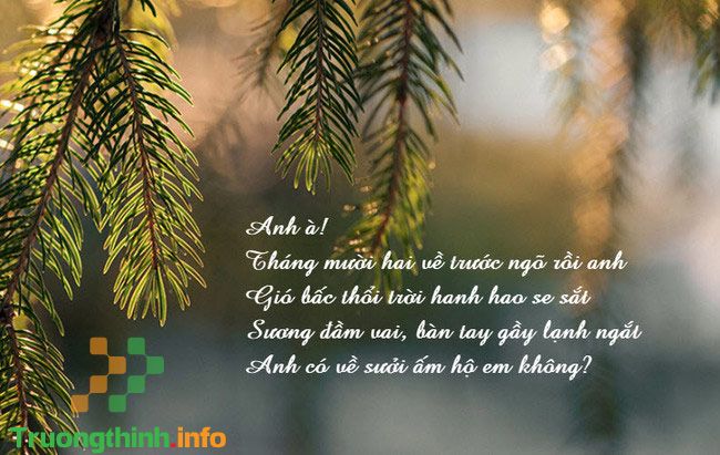                           Thơ về tháng 12 hay ngắn, thơ tình tháng 12 lãng mạn
