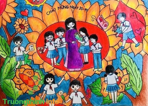  Cách vẽ tranh 20/11 đơn giản đẹp nhất mừng ngày Nhà Giáo Việt Nam