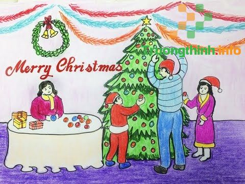                           Cách vẽ tranh Noel Giáng Sinh đơn giản, đẹp nhất