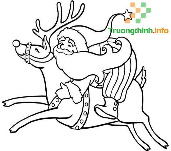                           Tranh tô màu ông già Noel, hình ông già Noel cho bé tô mùa đẹp nhất