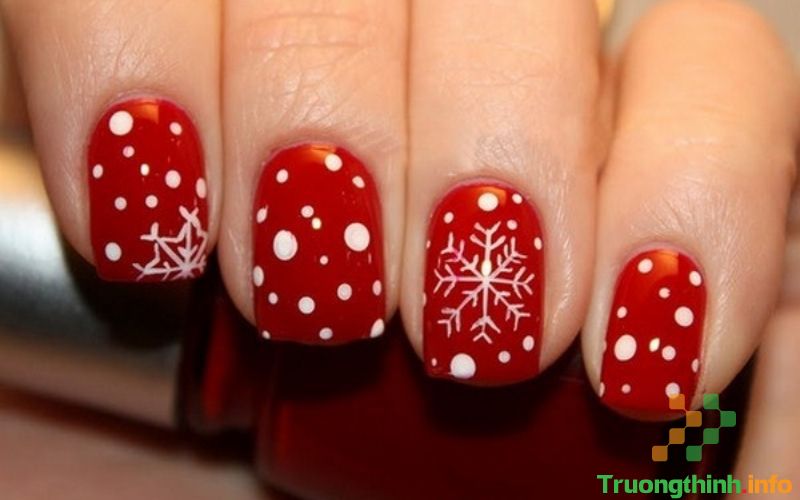                           Mẫu nail Noel 2021 cute, nail Giáng Sinh đơn giản mà đẹp