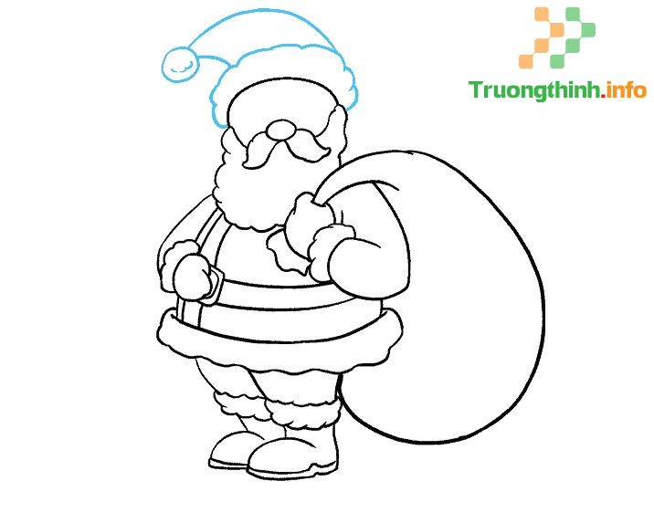                           Cách vẽ ông già Noel, tô màu hình ông già Noel đơn giản mà đẹp