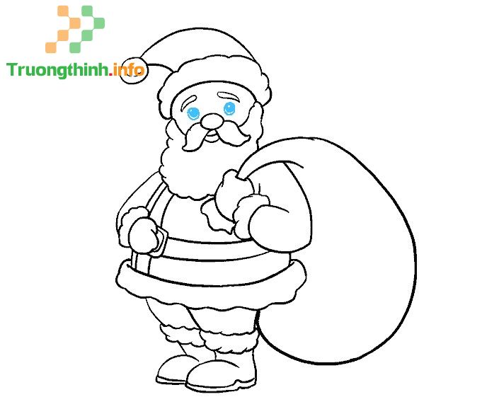                           Cách vẽ ông già Noel, tô màu hình ông già Noel đơn giản mà đẹp