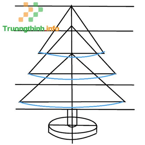                           Cách vẽ cây thông Noel, tô màu hình cây thông Noel đơn giản, đẹp mừng lễ Giáng Sinh