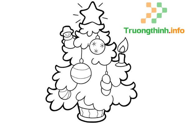                          Cách vẽ cây thông Noel, tô màu hình cây thông Noel đơn giản, đẹp mừng lễ Giáng Sinh