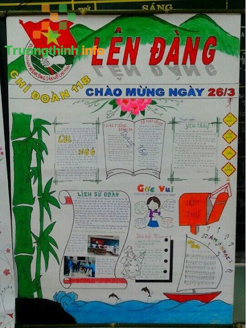                           Mẫu báo tường 26/3 đẹp, lời ngỏ báo tường 26/3 hay