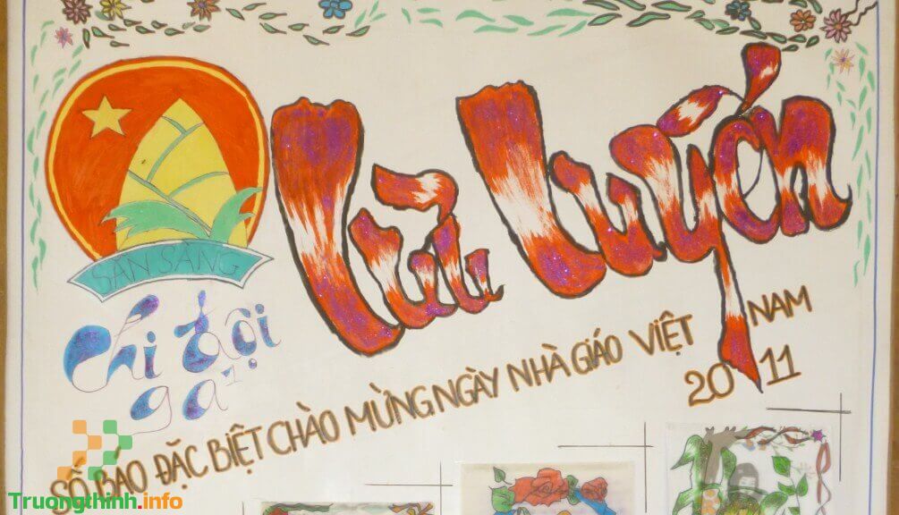                           [Tổng hợp] Báo tường 20/11 đoạt giải, mẫu trang trí đầu báo tường đẹp