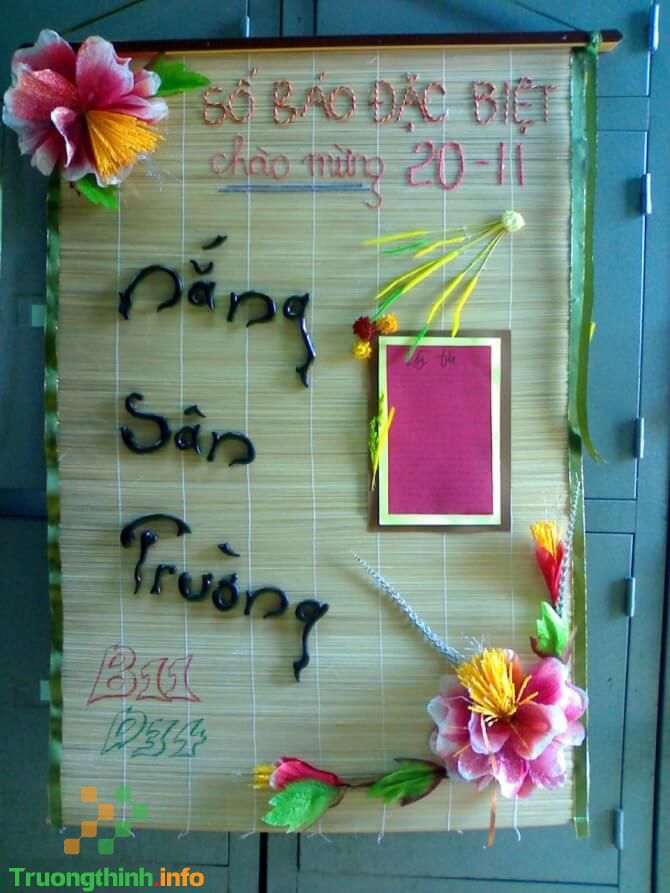                           [Tổng hợp] Báo tường 20/11 đoạt giải, mẫu trang trí đầu báo tường đẹp