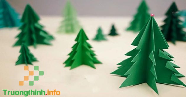                           Cách làm cây thông Noel bằng giấy, bìa carton đẹp, đơn giản