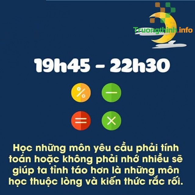 Các khung giờ vàng để học tốt nhớ lâu