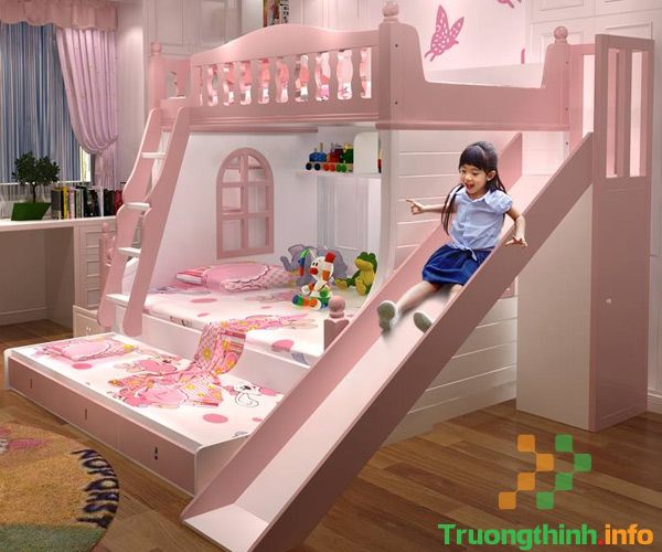                           Top mẫu giường tầng trẻ em có cầu trượt đẹp cho bé gái, bé trai