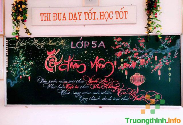 trang trí bảng lớp