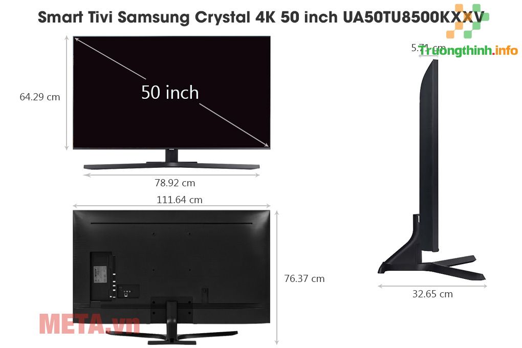                           Kích thước TV 50 inch của Samsung, LG và Sony