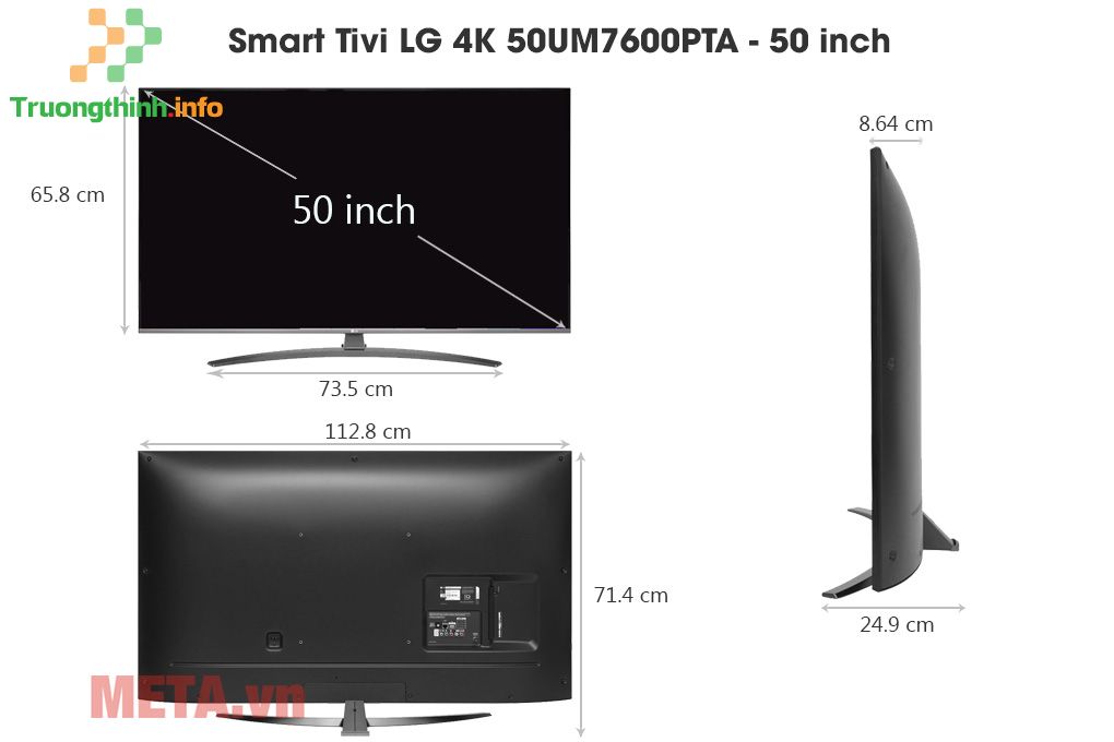                           Kích thước TV 50 inch của Samsung, LG và Sony