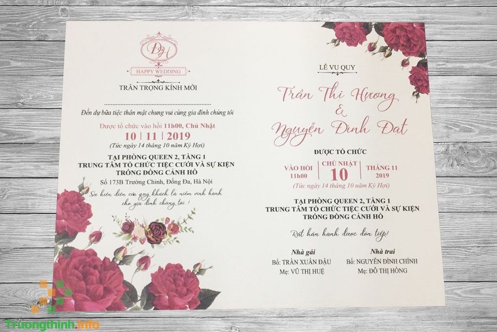                           Mẫu nội dung thiệp cưới nhà gái, nhà trai hay, độc đáo nhất