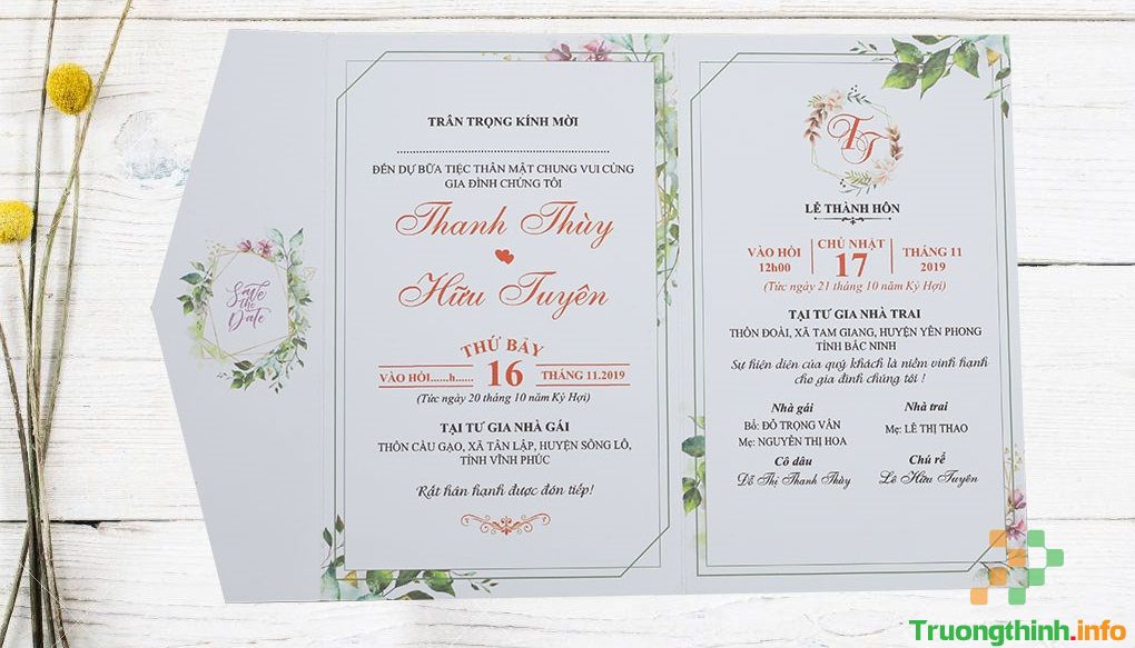                           Mẫu nội dung thiệp cưới nhà gái, nhà trai hay, độc đáo nhất