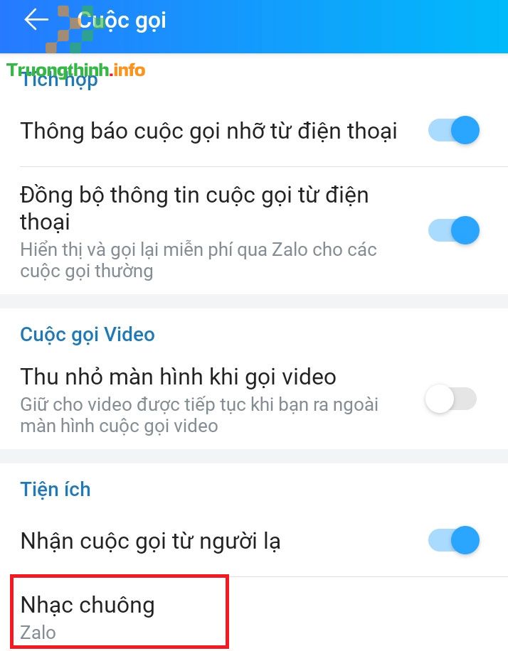                           Cách đổi nhạc chuông Zalo cực dễ chỉ với 3 bước