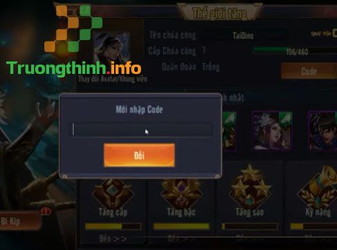 Code game Tam quốc chinh chiến thiên hạ và cách nhập mới nhất