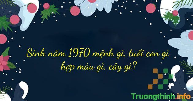                           Sinh năm 1970 mệnh gì, tuổi con gì, hợp màu gì, cây gì?