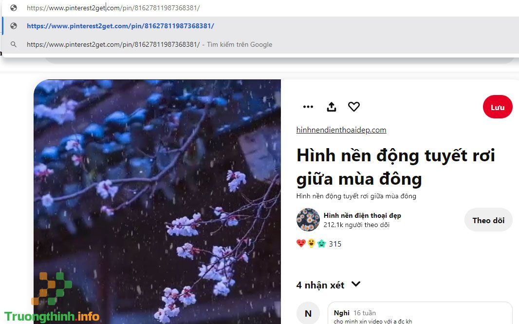                           3 Cách tải video trên Pinterest để lưu về điện thoại, máy tính