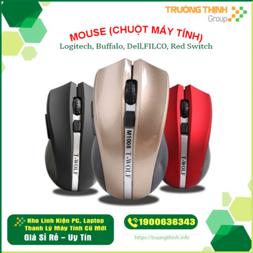 Mouse ko dây T-WOLF Q5 (Có pin, 2xAAA, Công tắc, 6 nút) | M1008
