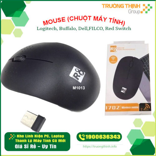 Mouse ko dây R8 1702 Black (2xAAA) | M1013