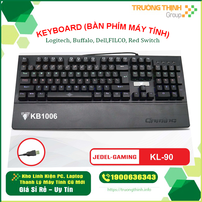 Keyboard JEDEL KL-90 (Phím cơ, Blue Switch, 8 chế độ Led) | KB1006