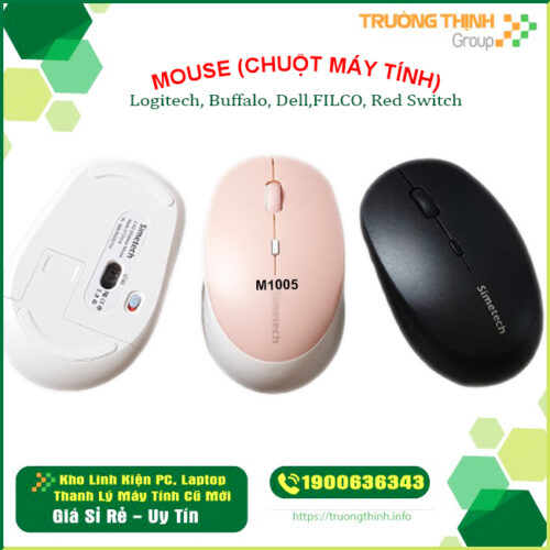 Mouse ko dây SIMETECH S790 Black/Blue/Pink | M1005