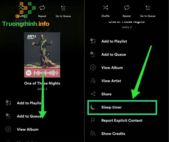 Cách hẹn giờ tắt nhạc trên ứng dụng nghe nhạc Spotify trên Android và iOS