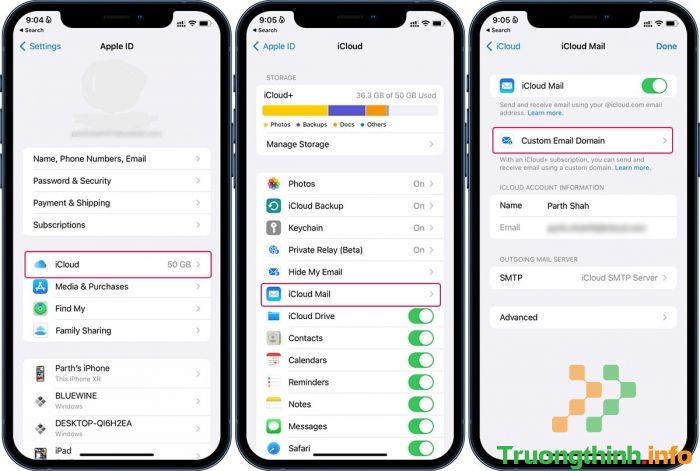  Cách thiết lập miền email tuỳ chỉnh với iCloud Mail trên iPhone 