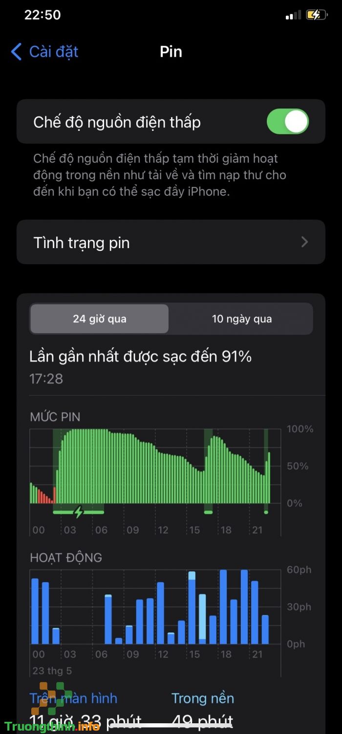  Những mẹo giúp cải thiện tuổi thọ pin iPhone 