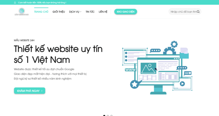 Công ty Mẫu Website 24h thiết kế website chuyên nghiệp