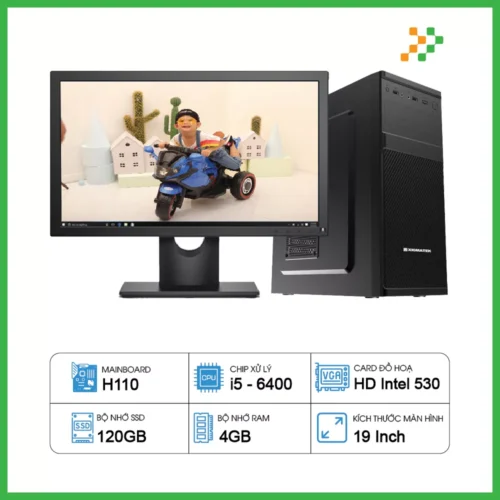 Máy Tính PC Văn Phòng H110/CPU i5-6400/RAM 4GB/SSD 120GB/19 inch