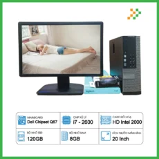 PC Văn Phòng Máy Bộ Dell Core i7-2600/8GB/120GB SSD/LCD 20 Inch