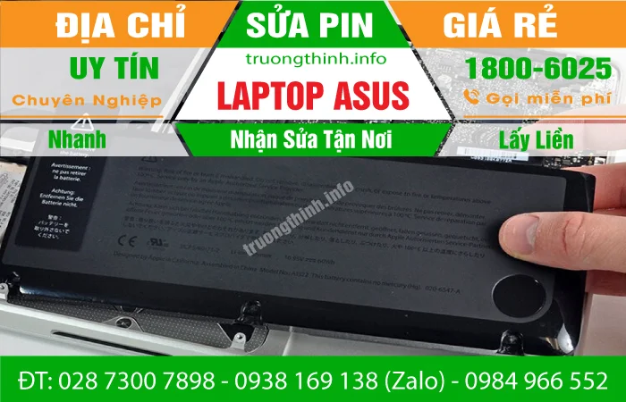 Sửa Pin Laptop Asus- Khôi phục phục hồi pin chai – Thay Cell Pin