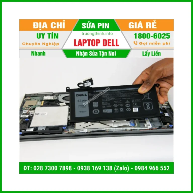 Sửa Pin Laptop Dell- Khôi phục phục hồi pin chai - Thay Cell Pin