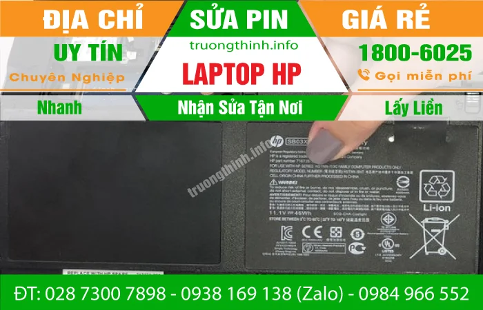 Sửa Pin Laptop Hp- Thay Cell Pin Giá Rẻ – Gần Đây