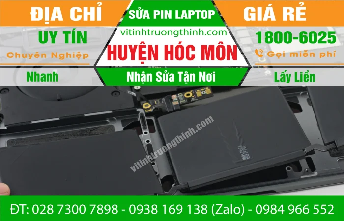 Sửa Pin Laptop Huyện Hóc Môn- Thay Cell Pin Giá Rẻ – Gần Đây