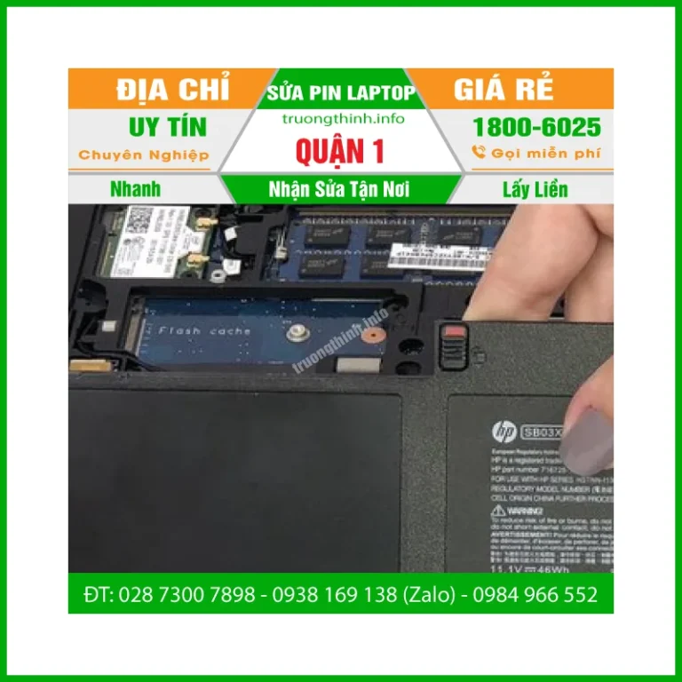 Sửa pin laptop Quận 1 - Khôi phục phục hồi pin chai - Thay Cell Pin