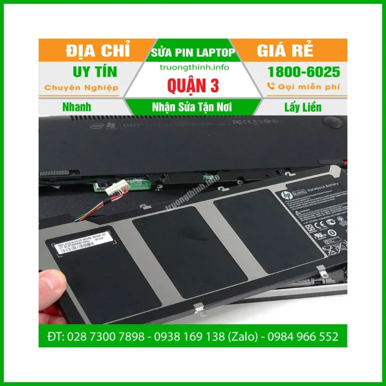 Sửa pin laptop Quận 3 - Khôi phục phục hồi pin chai - Thay Cell Pin