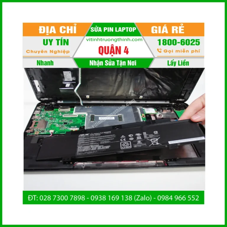 Sửa Pin Laptop Quận 4- Thay Cell Pin Giá Rẻ - Gần Đây